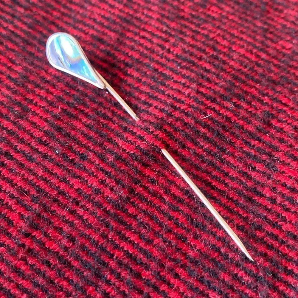 Vintage sterling  silver/abalone  stickpin